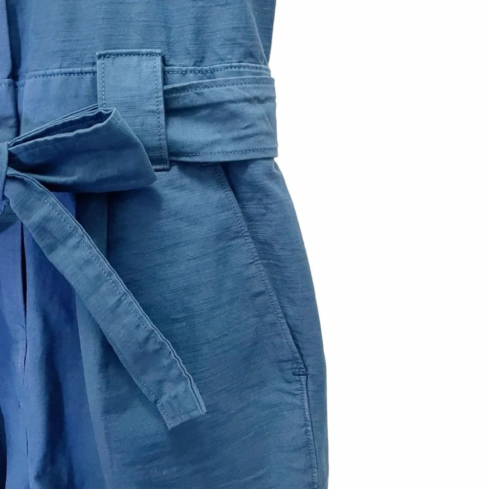 Everlane The Fatigue Short-Sleeve Jumpsuit Boiler Suit Slate Blue Size 0 | XS